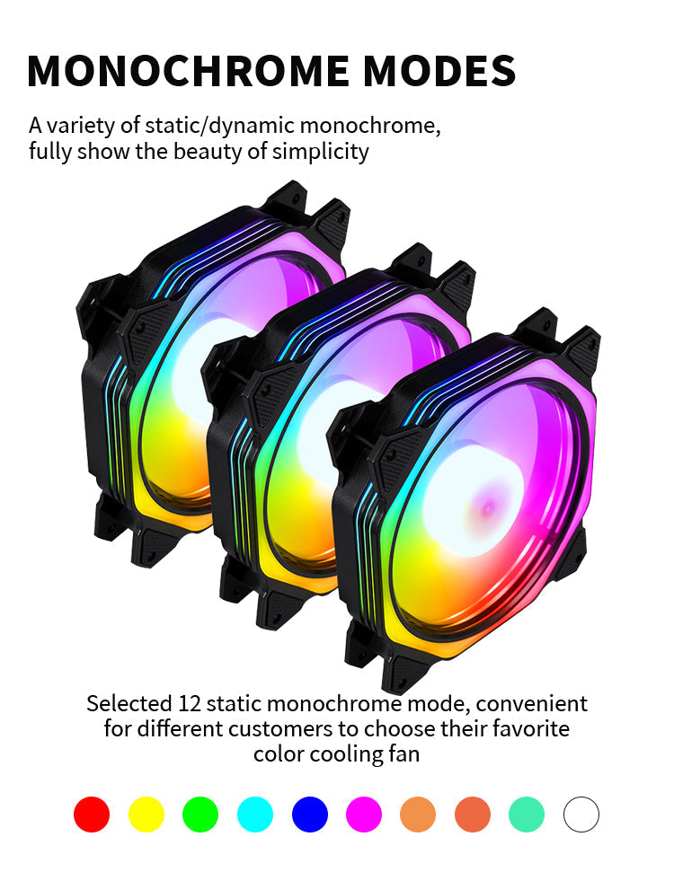 TrueNort Pc Case Fan 120mm RGB 6Pin 12V 3W White, Single Fan | MF-120-02 TrueNort Pc Case Fan 120mm RGB 6Pin 12V 3W White, Single Fan | MF-120-02
